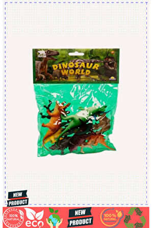 Dinozorların Dünyası Poşetli Hayvan Oyun Seti Orta Boy Kız Erkek Çocuk Oyuncakları Eğitici Oy