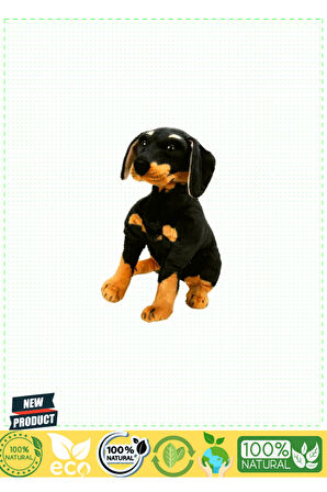 Oturan Rottweiler Peluş 68cm. Kız Erkek Çocuk Oyuncakları Eğitici Oyuncaklar