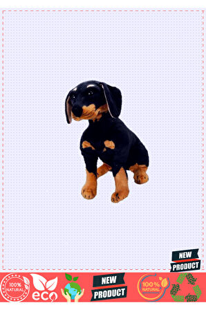 Oturan Rottweiler Peluş 68cm. Kız Erkek Çocuk Oyuncakları Eğitici Oyuncaklar