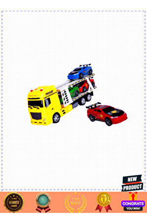 2326 1:24 Maxxxx Wheessss Sesli Ve Işıklı 2 Katlı Transporter Tır 44cm Kız Erkek Çocuk Oyunca