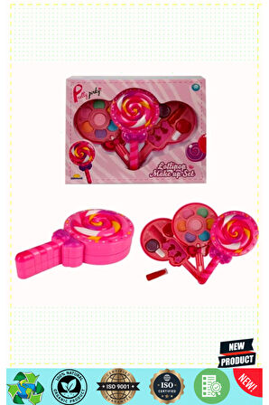 Lolipop Şekilli 2 Katlı Makyaj Güzellik Seti Kız Erkek Çocuk Oyuncakları Eğitici Oyuncaklar