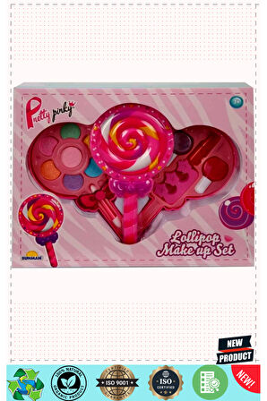 Lolipop Şekilli 2 Katlı Makyaj Güzellik Seti Kız Erkek Çocuk Oyuncakları Eğitici Oyuncaklar