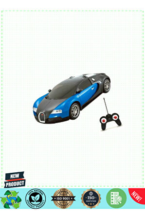 3943 Kumandalı Şarjlı Işıklı Bugatti Araba 1:24 Kız Erkek Çocuk Oyuncakları Eğitici Oyuncakla