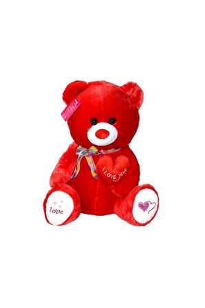 1030kr Selay, Yumoş Ayıcık Kırmızı 47cm Kız Erkek Çocuk Oyuncakları Eğitici Oyuncaklar