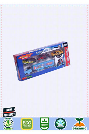 Toy-40 Tır Seti 3'lü Metal Araba -toysan Kız Erkek Çocuk Oyuncakları Eğitici Oyuncaklar