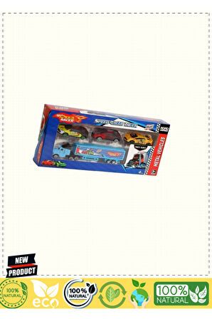 Toy-40 Tır Seti 3'lü Metal Araba -toysan Kız Erkek Çocuk Oyuncakları Eğitici Oyuncaklar
