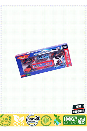 Toy-40 Tır Seti 3'lü Metal Araba -toysan Kız Erkek Çocuk Oyuncakları Eğitici Oyuncaklar