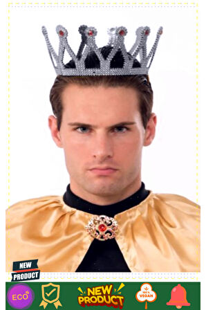 Gümüş Renk Çocuk Ve Yetişkin Uyumlu Kral Tacı Kız Erkek Çocuk Oyuncakları Eğitici Oyuncaklar