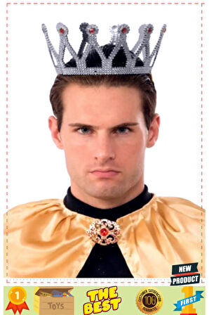 Gümüş Renk Çocuk Ve Yetişkin Uyumlu Kral Tacı Kız Erkek Çocuk Oyuncakları Eğitici Oyuncaklar