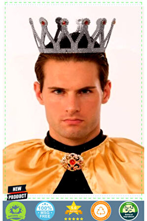 Gümüş Renk Çocuk Ve Yetişkin Uyumlu Kral Tacı Kız Erkek Çocuk Oyuncakları Eğitici Oyuncaklar