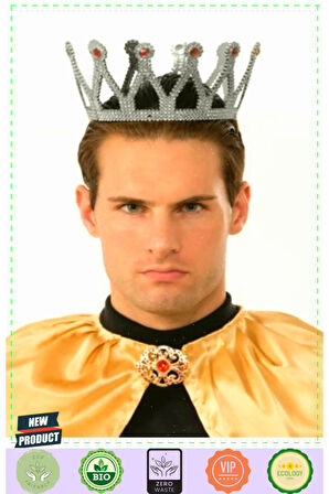 Gümüş Renk Çocuk Ve Yetişkin Uyumlu Kral Tacı Kız Erkek Çocuk Oyuncakları Eğitici Oyuncaklar