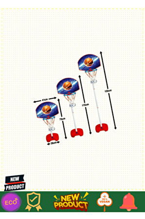 03407 Ayaklı Basket Potası Kız Erkek Çocuk Oyuncakları Eğitici Oyuncaklar