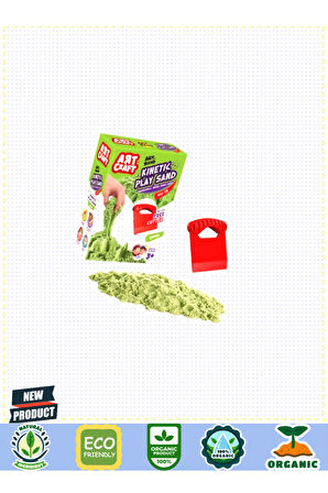 Aksesuarlı Yeşil Kinetik Oyun Kumu 500gr