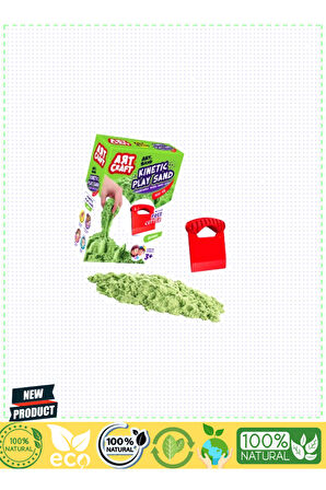 Aksesuarlı Yeşil Kinetik Oyun Kumu 500gr