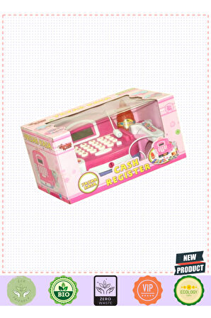 Hua-66031 Mikrofonlu Işıklı Ve Sesli Yazarkasa -vardem Kız Erkek Çocuk Oyuncakları Eğitici Oy