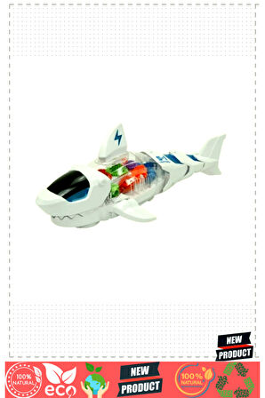 Wk-s-2a Müzikli Ve Işıklı Robot Köpek Balığı -vardem Kız Erkek Çocuk Oyuncakları Eğitici Oyun