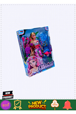 Wg-66777 Kutulu 29cm Aksesuarlı Deniz Kızı- Kız Erkek Çocuk Oyuncakları Eğitici Oyuncaklar