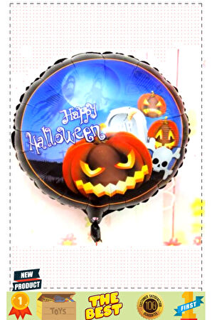 Happy Halloween Balkabağı Folyo Balon 18 Inç Kız Erkek Çocuk Oyuncakları Eğitici Oyuncaklar