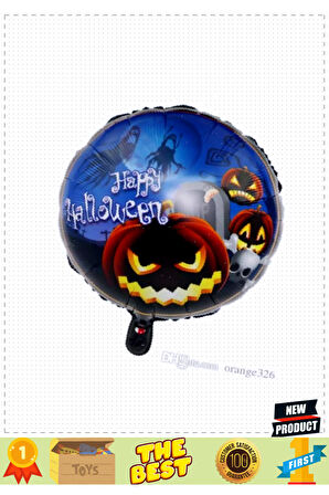 Happy Halloween Balkabağı Folyo Balon 18 Inç Kız Erkek Çocuk Oyuncakları Eğitici Oyuncaklar