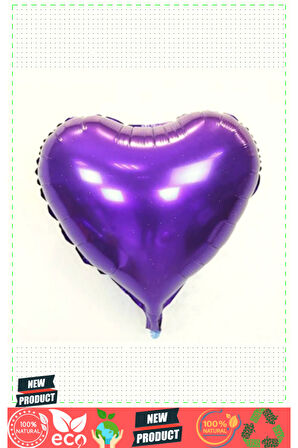 Kalp Balon Folyo Mor 45cm 18 Inç Kız Erkek Çocuk Oyuncakları Eğitici Oyuncaklar