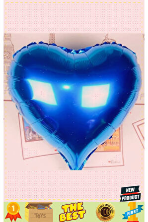 Kalp Uçan Balon Folyo Mavi 80cm 32 Inç Kız Erkek Çocuk Oyuncakları Eğitici Oyuncaklar
