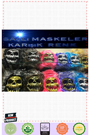 Saçlı Kuru Kafa Iskelet Maske Kız Erkek Çocuk Oyuncakları Eğitici Oyuncaklar