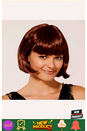 Kahverengi Parti Peruğu Küt Saç Kız Erkek Çocuk Oyuncakları Eğitici Oyuncaklar