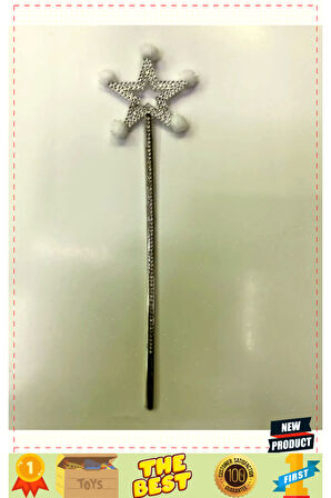 Yıldız Peri Asası Sihirli Değnek Beyaz Ponponlu Kız Erkek Çocuk Oyuncakları Eğitici Oyuncakla