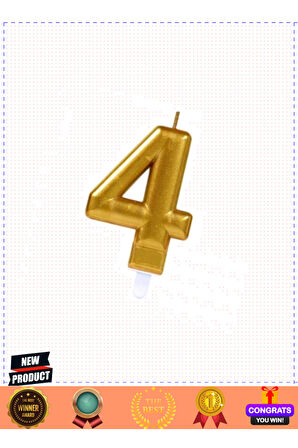 4 Rakam Mum Gold Renk Kız Erkek Çocuk Oyuncakları Eğitici Oyuncaklar