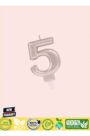 5 Rakam Mum Gümüş Renk Kız Erkek Çocuk Oyuncakları Eğitici Oyuncaklar