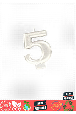 5 Rakam Mum Gümüş Renk Kız Erkek Çocuk Oyuncakları Eğitici Oyuncaklar