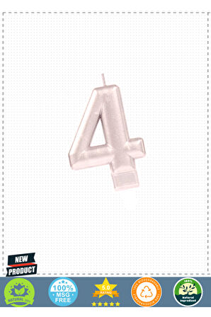 4 Rakam Mum Gümüş Renk Kız Erkek Çocuk Oyuncakları Eğitici Oyuncaklar