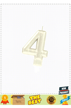 4 Rakam Mum Gümüş Renk Kız Erkek Çocuk Oyuncakları Eğitici Oyuncaklar