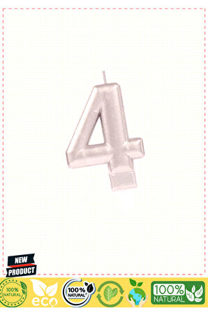 4 Rakam Mum Gümüş Renk Kız Erkek Çocuk Oyuncakları Eğitici Oyuncaklar