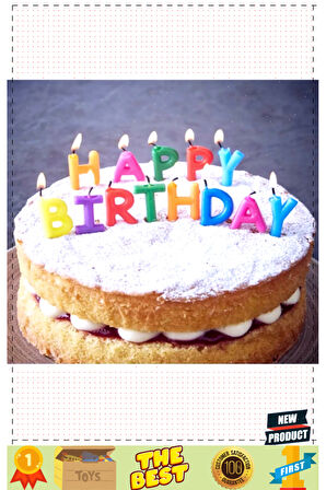 Happy Birthday Yazılabilen Rengarenk Doğum Günü Mumu Kız Erkek Çocuk Oyuncakları Eğitici Oyun