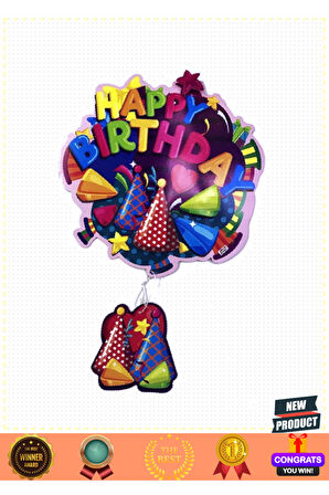 Happy Birthday Yazılı Asmalı 3d Doğum Günü Süsleme Kız Erkek Çocuk Oyuncakları Eğitici Oyunca