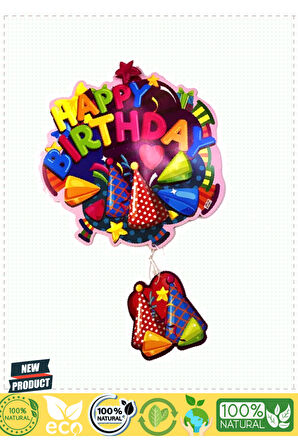Happy Birthday Yazılı Asmalı 3d Doğum Günü Süsleme Kız Erkek Çocuk Oyuncakları Eğitici Oyunca