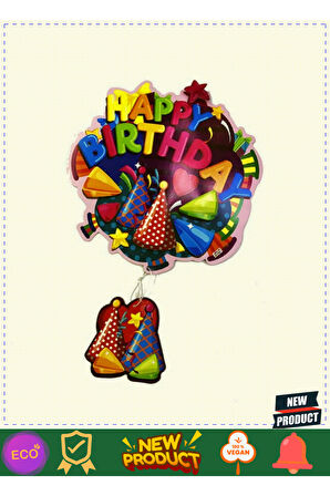 Happy Birthday Yazılı Asmalı 3d Doğum Günü Süsleme Kız Erkek Çocuk Oyuncakları Eğitici Oyunca