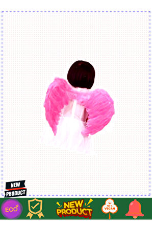 Pembe Renk Bebek Boy Küçük Melek Kanadı 40x55cm Kız Erkek Çocuk Oyuncakları Eğitici Oyuncakla