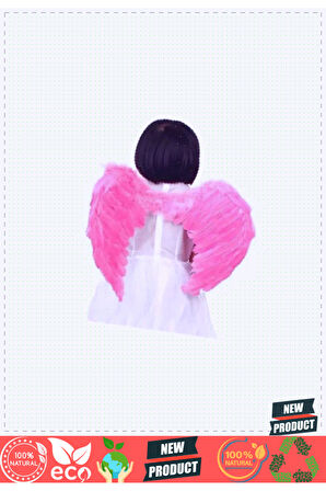 Pembe Renk Bebek Boy Küçük Melek Kanadı 40x55cm Kız Erkek Çocuk Oyuncakları Eğitici Oyuncakla