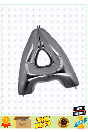 A Harf Folyo Balon Gümüş Renk 40 Inç Kız Erkek Çocuk Oyuncakları Eğitici Oyuncaklar