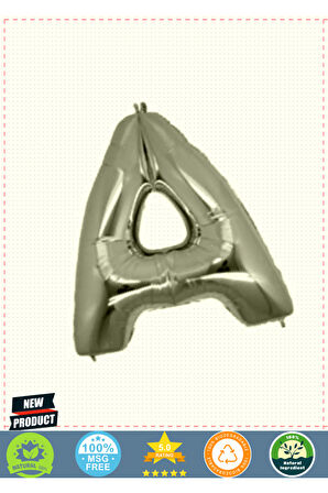 A Harf Folyo Balon Gümüş Renk 40 Inç Kız Erkek Çocuk Oyuncakları Eğitici Oyuncaklar