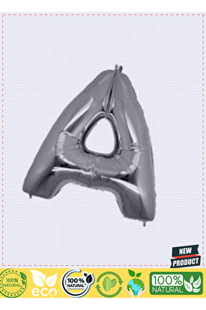 A Harf Folyo Balon Gümüş Renk 40 Inç Kız Erkek Çocuk Oyuncakları Eğitici Oyuncaklar