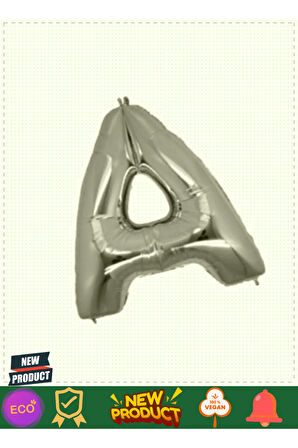 A Harf Folyo Balon Gümüş Renk 40 Inç Kız Erkek Çocuk Oyuncakları Eğitici Oyuncaklar