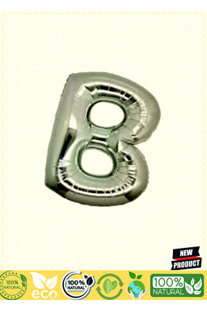 B Harf Folyo Balon Gümüş Renk 40 Inç Kız Erkek Çocuk Oyuncakları Eğitici Oyuncaklar