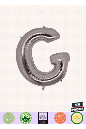G Harf Folyo Balon Gümüş Renk 40 Inç Kız Erkek Çocuk Oyuncakları Eğitici Oyuncaklar