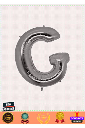 G Harf Folyo Balon Gümüş Renk 40 Inç Kız Erkek Çocuk Oyuncakları Eğitici Oyuncaklar