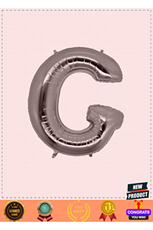 G Harf Folyo Balon Gümüş Renk 40 Inç Kız Erkek Çocuk Oyuncakları Eğitici Oyuncaklar