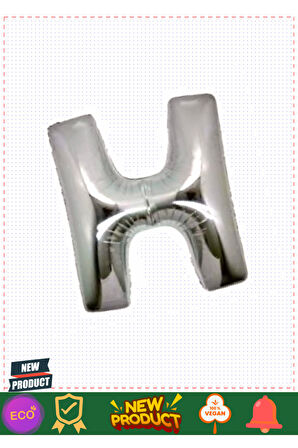 H Harf Folyo Balon Gümüş Renk 40 Inç Kız Erkek Çocuk Oyuncakları Eğitici Oyuncaklar