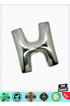 H Harf Folyo Balon Gümüş Renk 40 Inç Kız Erkek Çocuk Oyuncakları Eğitici Oyuncaklar